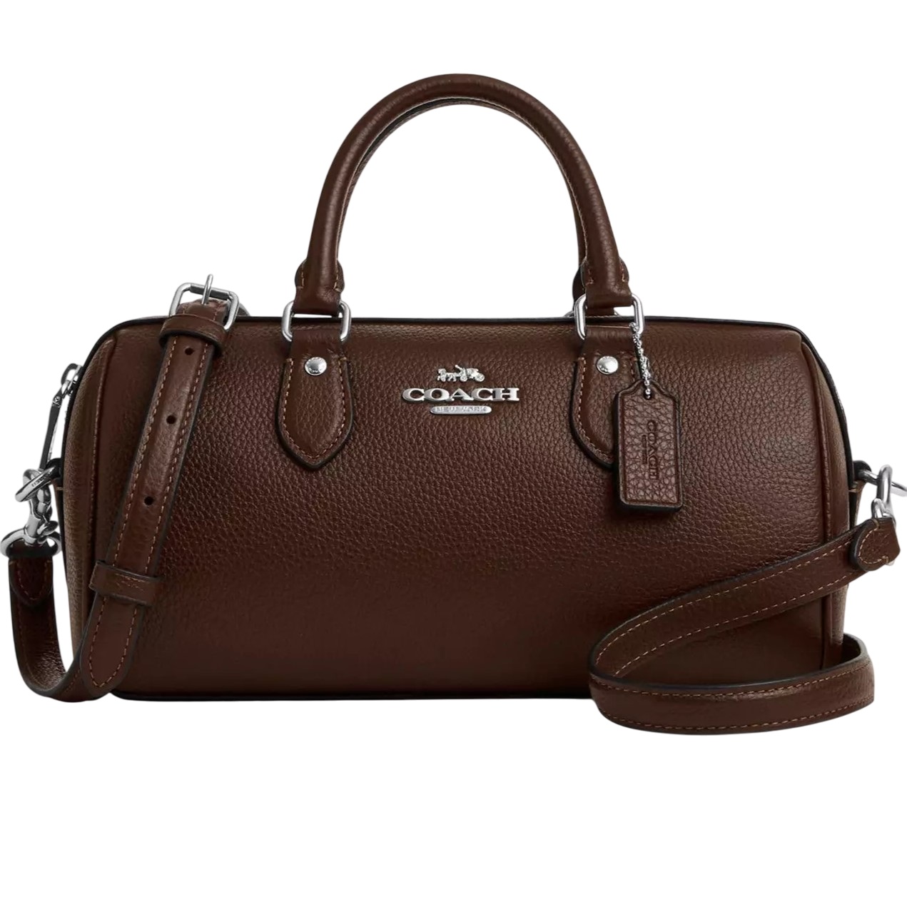 Túi xách Coach trống Rowan Long Satchel Bag Maple CV964 5