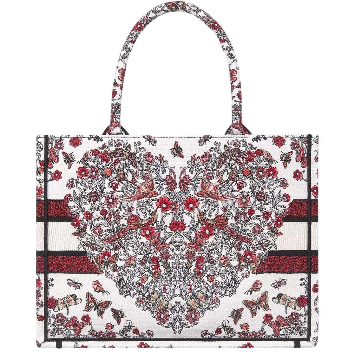 Túi nữ Dioramour Medium Dior Book Tote Latte Embroidery with Multicolor Motif 1