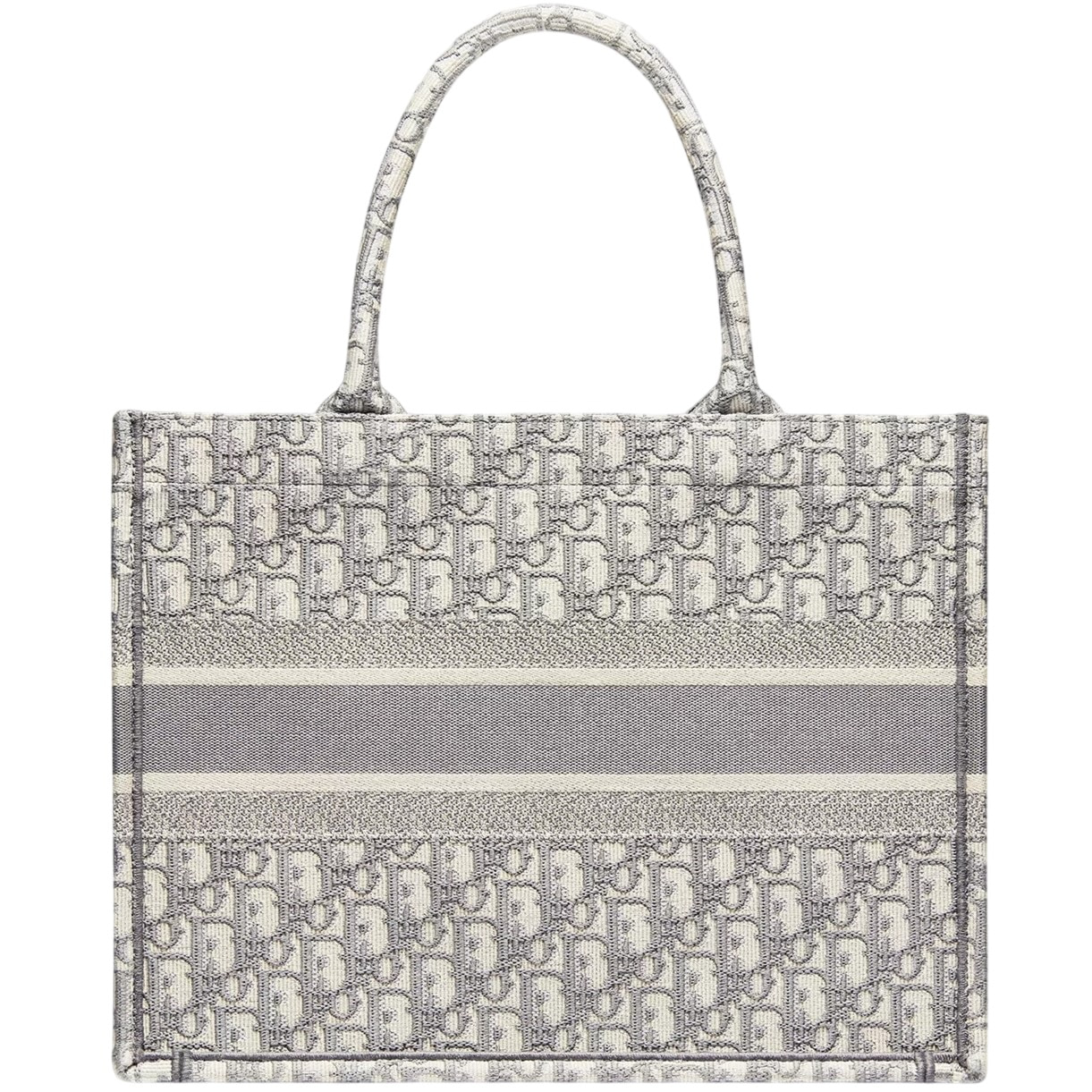 Túi nữ Medium Christian Dior Book Tote Ecru and Gray Dior Oblique Embroidery 6