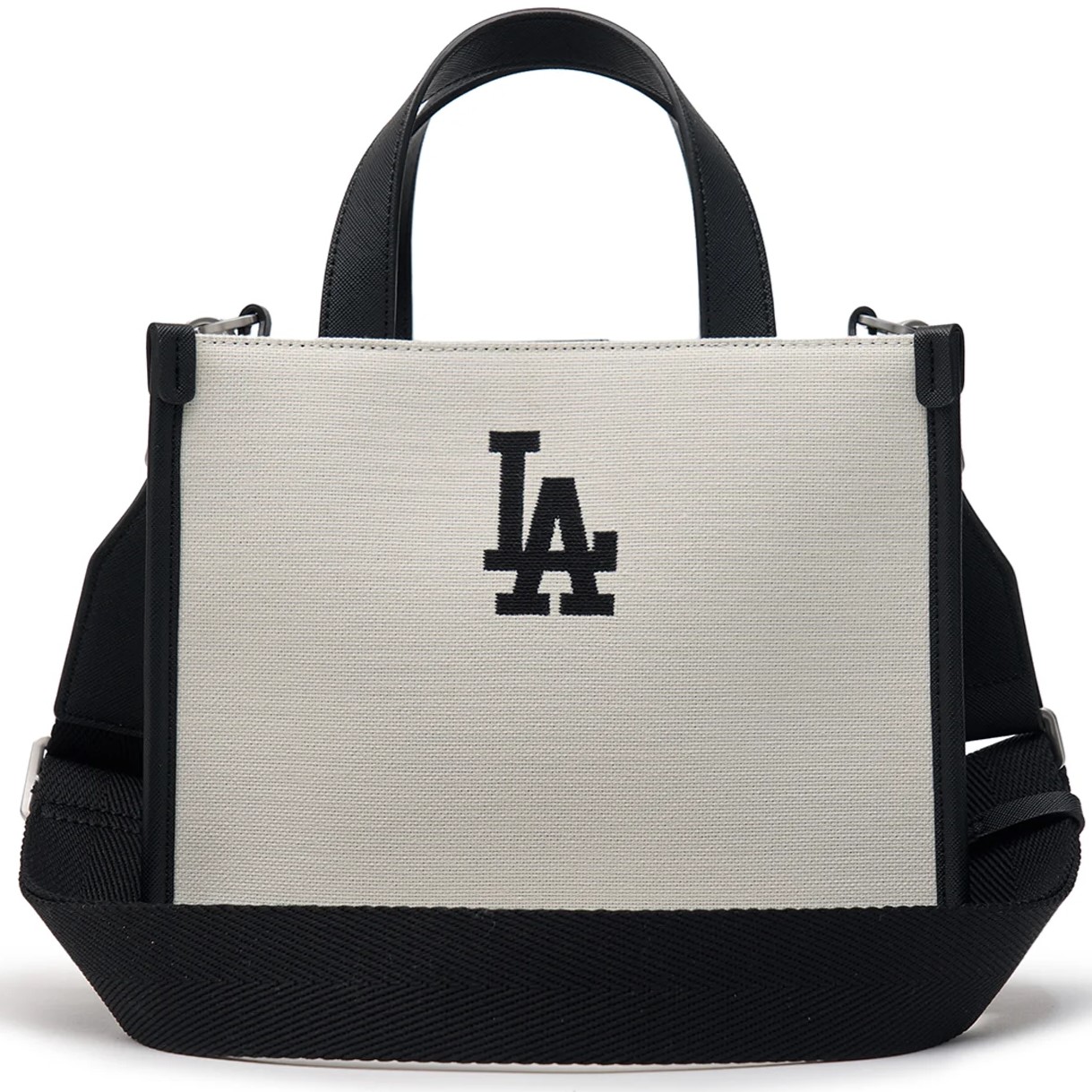 TÚI ĐEO CHÉO TOTE MLB VARSITY JACQUARD LA DODGERS 3AORS024N-07CRM MÀU ĐEN XÁM 7