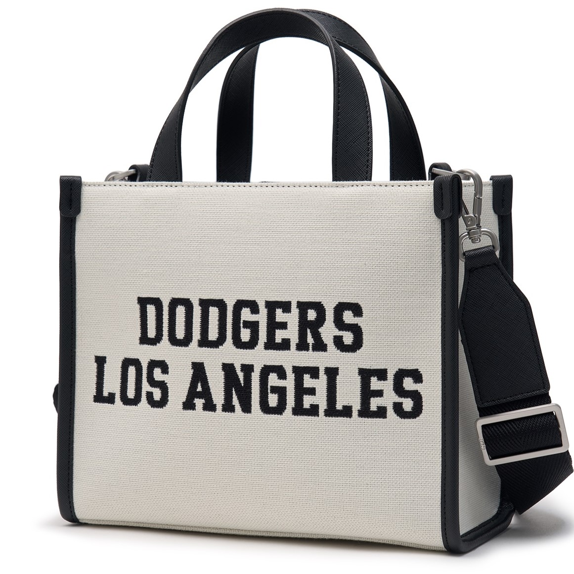 TÚI ĐEO CHÉO TOTE MLB VARSITY JACQUARD LA DODGERS 3AORS024N-07CRM MÀU ĐEN XÁM 9