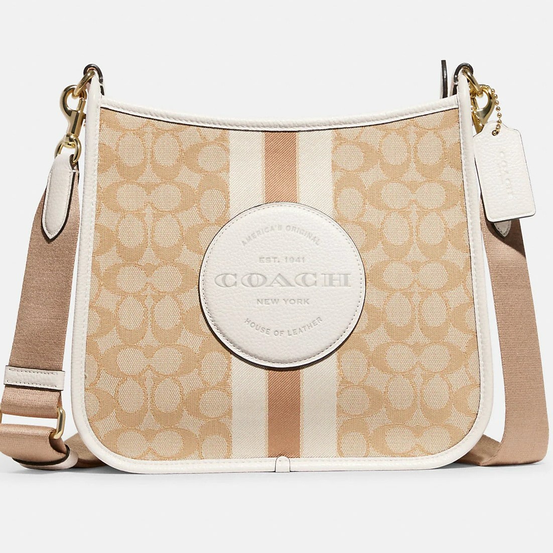 TÚI COACH DÁNG CÔNG SỞ DEMPSEY FILE BAG IN SIGNATURE JACQUARD WITH STRIPE AND COACH PATCH 1