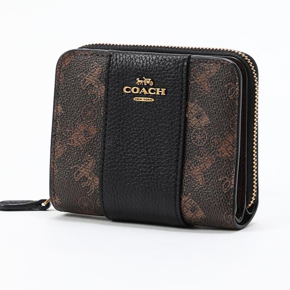 VÍ GẬP COACH BILLFOLD WALLET WITH HORSE AND CARRIAGE PRINT 43