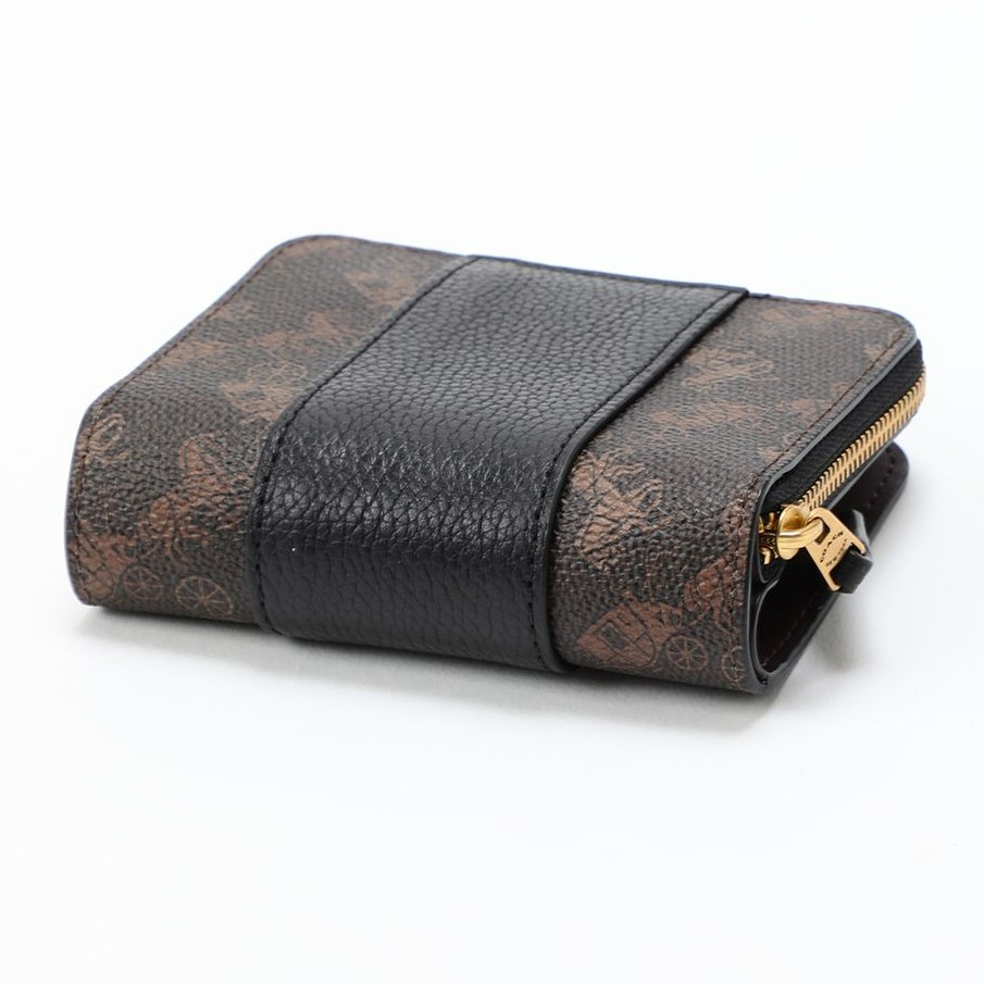 VÍ GẬP COACH BILLFOLD WALLET WITH HORSE AND CARRIAGE PRINT 45