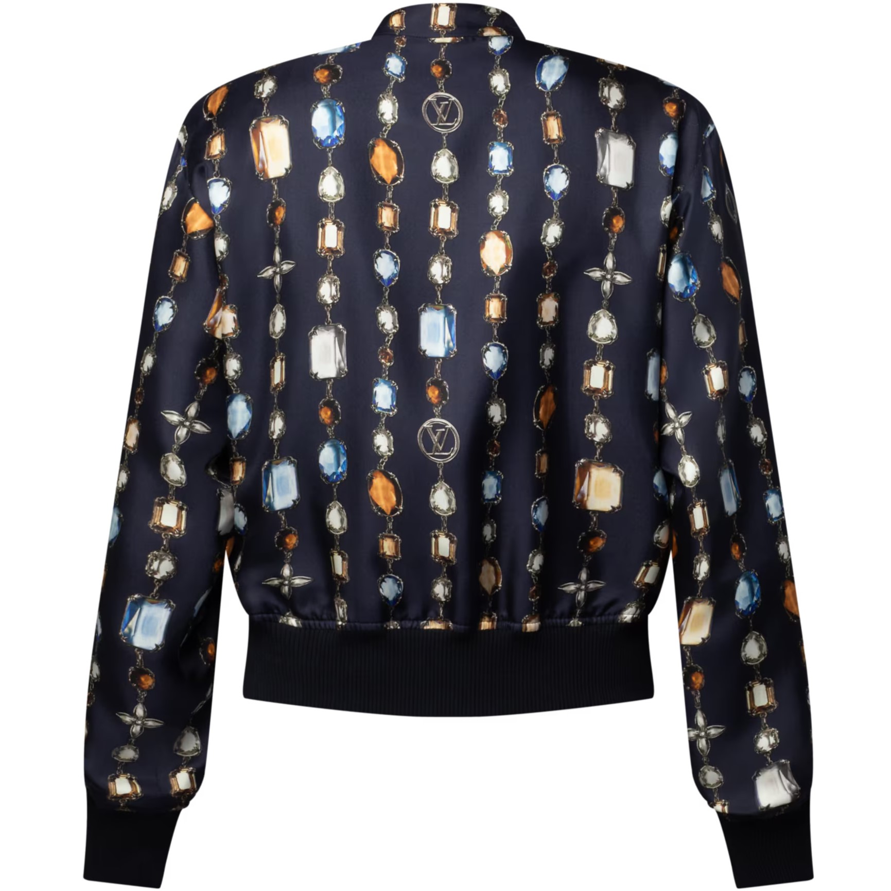 Áo khoác hai mặt nữ LV Reversible Necklace Bomber Jacket 7