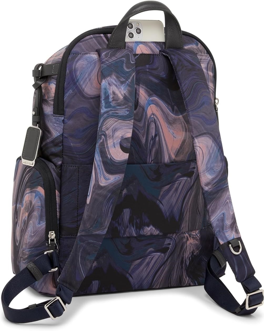 Balo tím Tumi Voyageur Celina Backpack Navy Liquid Print 6