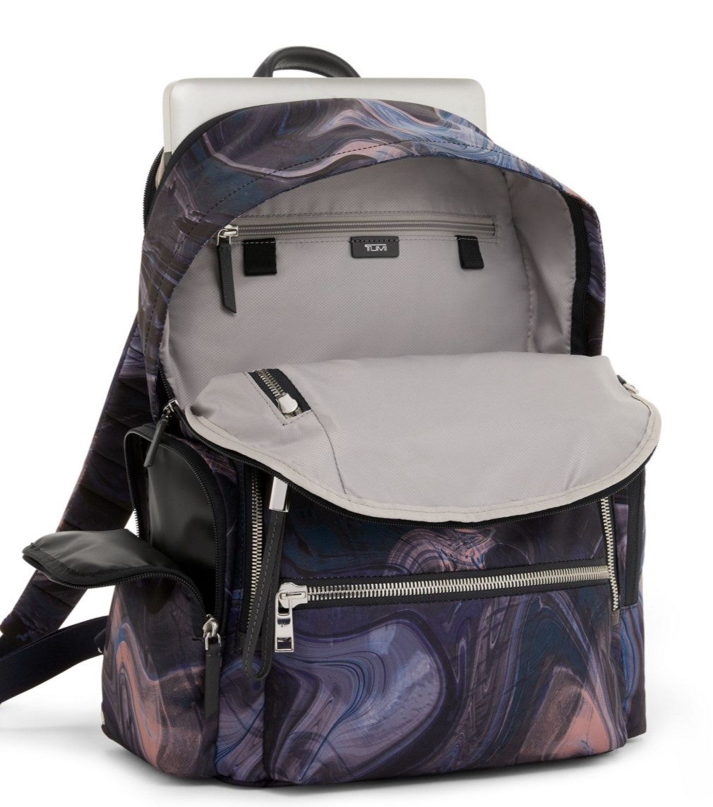 Balo tím Tumi Voyageur Celina Backpack Navy Liquid Print 8