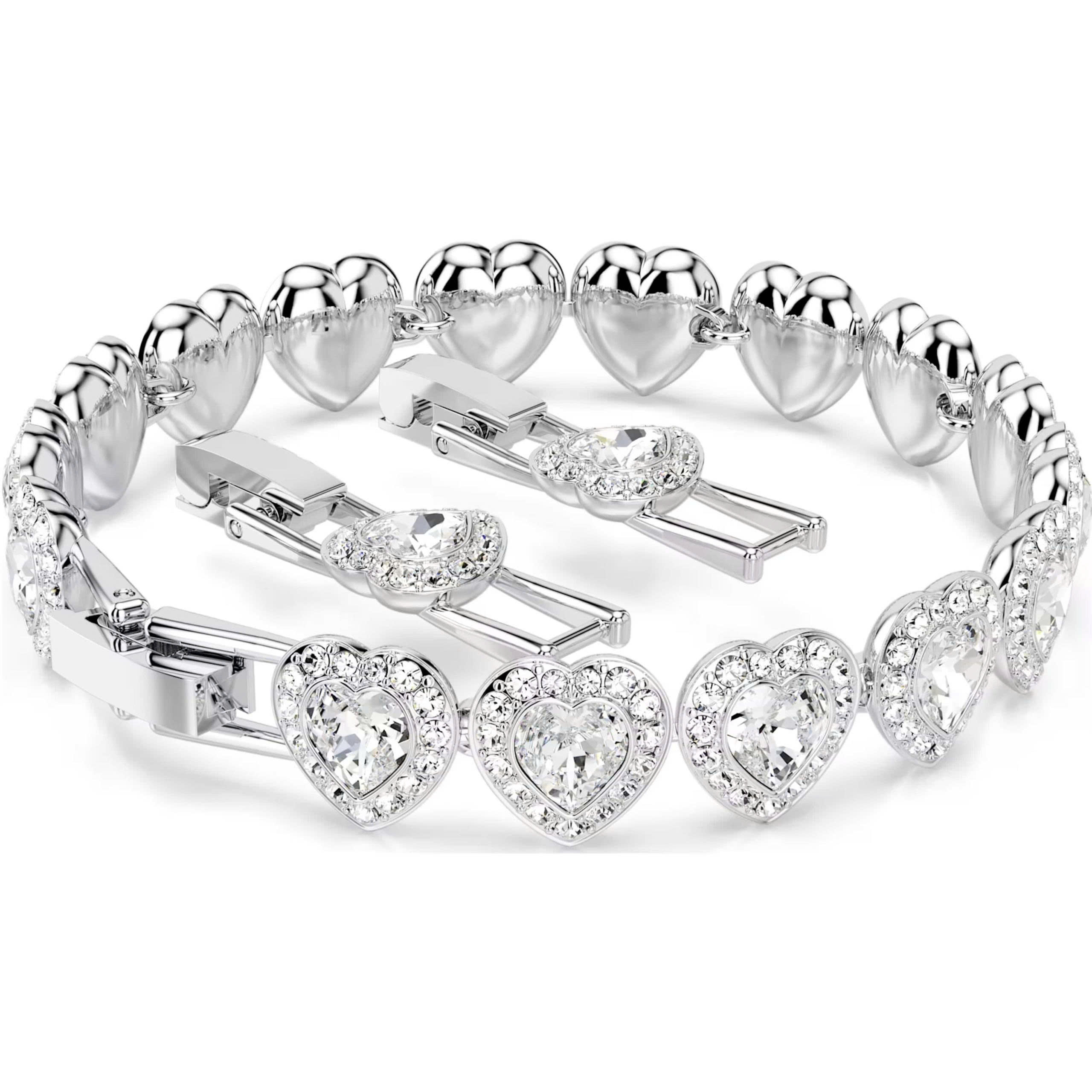 Vòng tay nữ Ariana Grande x Swarovski Bracelet Mixed Cuts Heart White Rhodium Plated 5720860 5