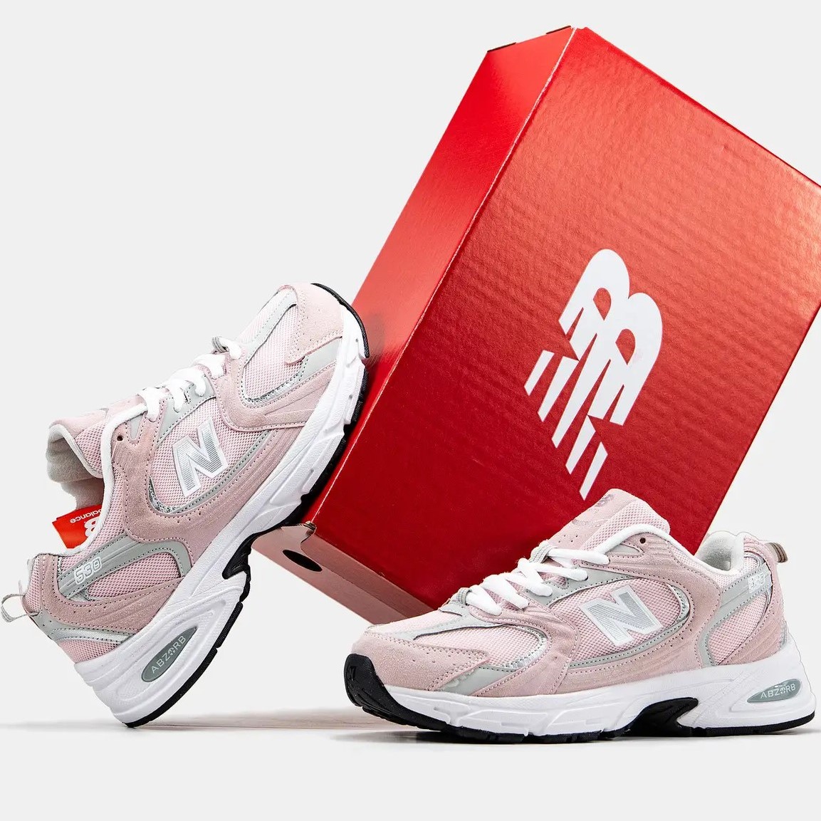 Giày thể thao New Balance 530 Pink Silver White Pink Suede Sneakers 7