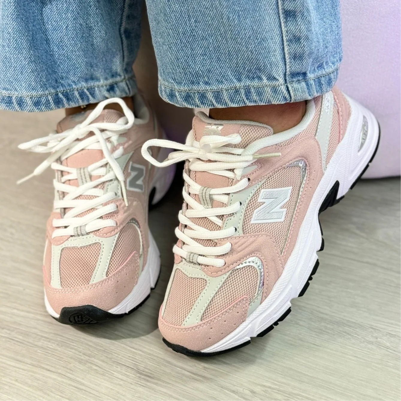 Giày thể thao New Balance 530 Pink Silver White Pink Suede Sneakers 13