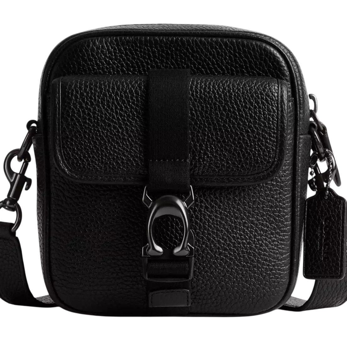 Túi đeo chéo Coach Nam Beck Crossbody Soft Pebble Leather Black CJ73 3