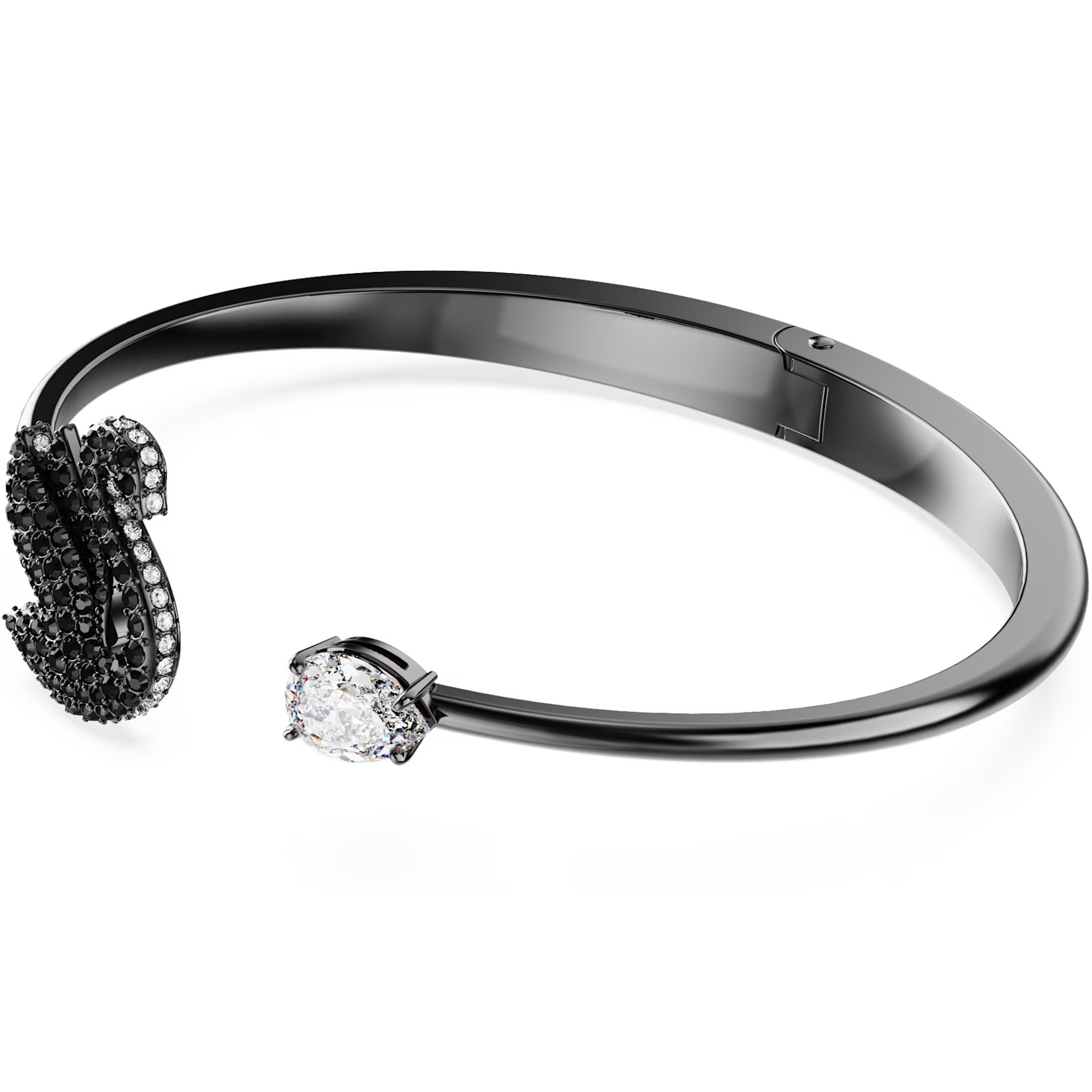 LẮC TAY NỮ SWAROVSKI THIÊN NGA SWAN BANGLE BLACK RUTHENIUM PLATED 5688744 5