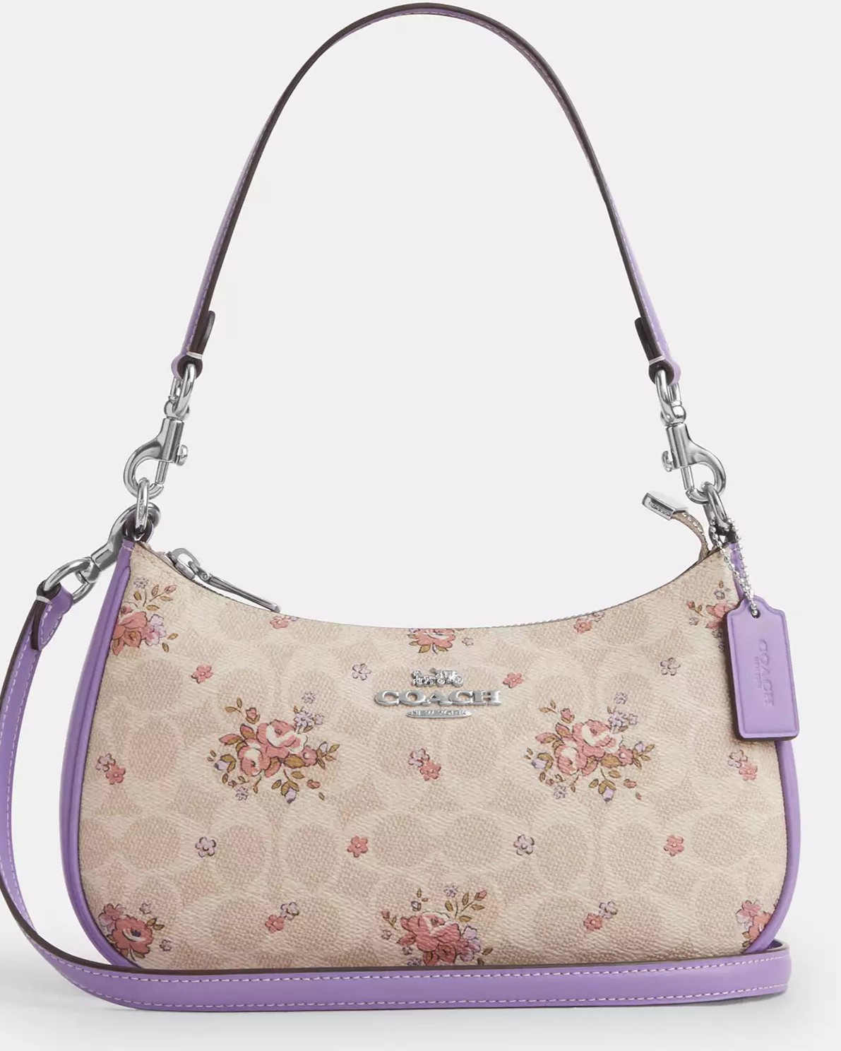 Túi xách Coach Teri Shoulder Bag In Signature Canvas With Floral Print Sand Multi CAL37 2