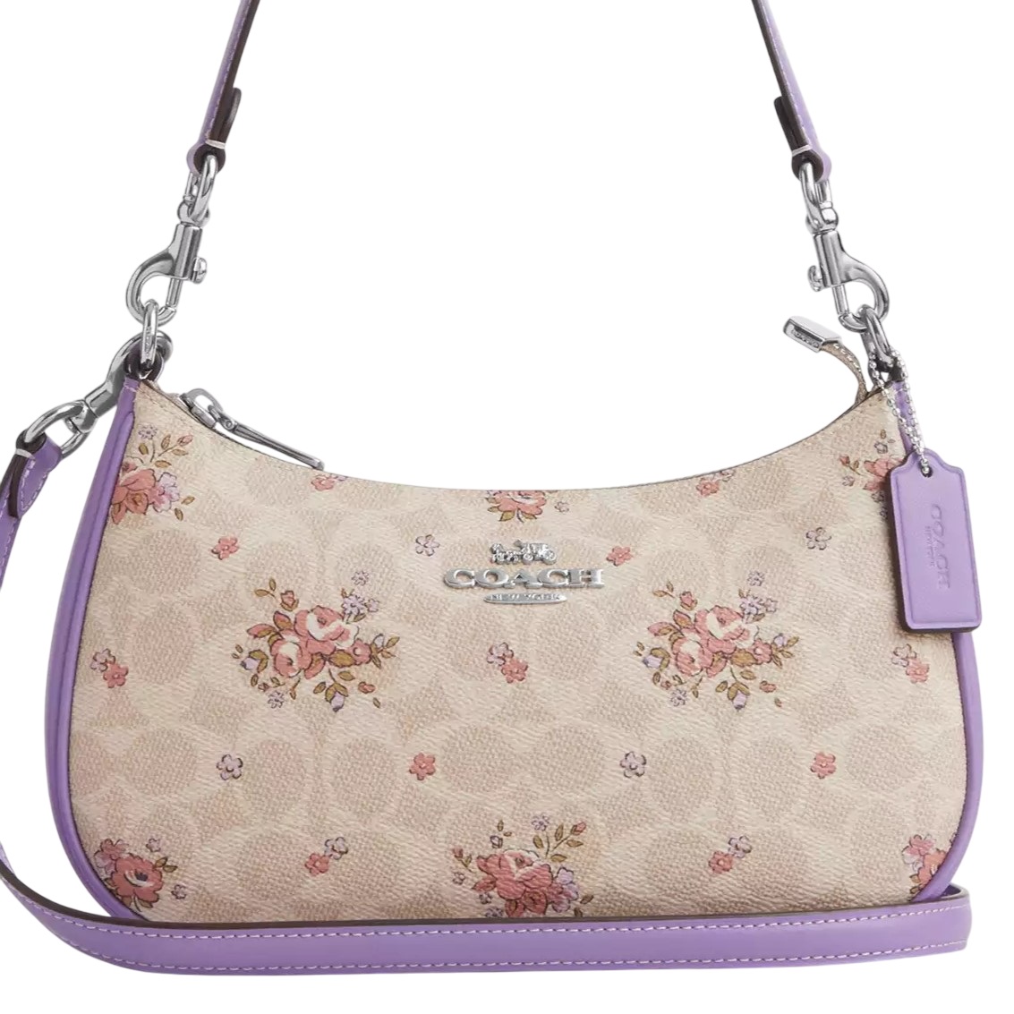 Túi xách Coach Teri Shoulder Bag In Signature Canvas With Floral Print Sand Multi CAL37 5