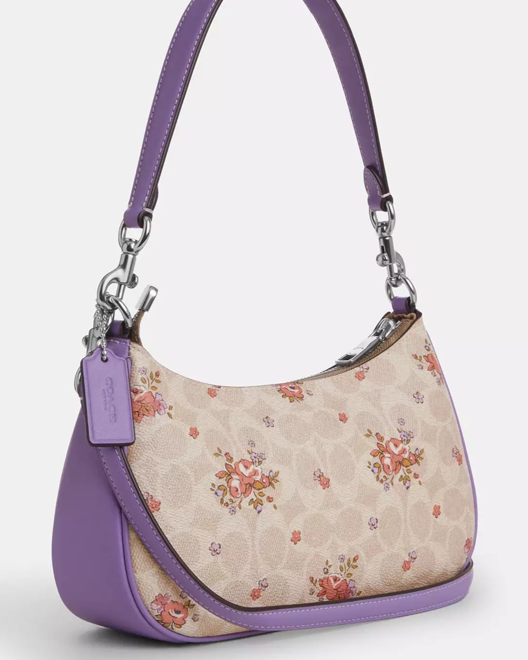 Túi xách Coach Teri Shoulder Bag In Signature Canvas With Floral Print Sand Multi CAL37 10