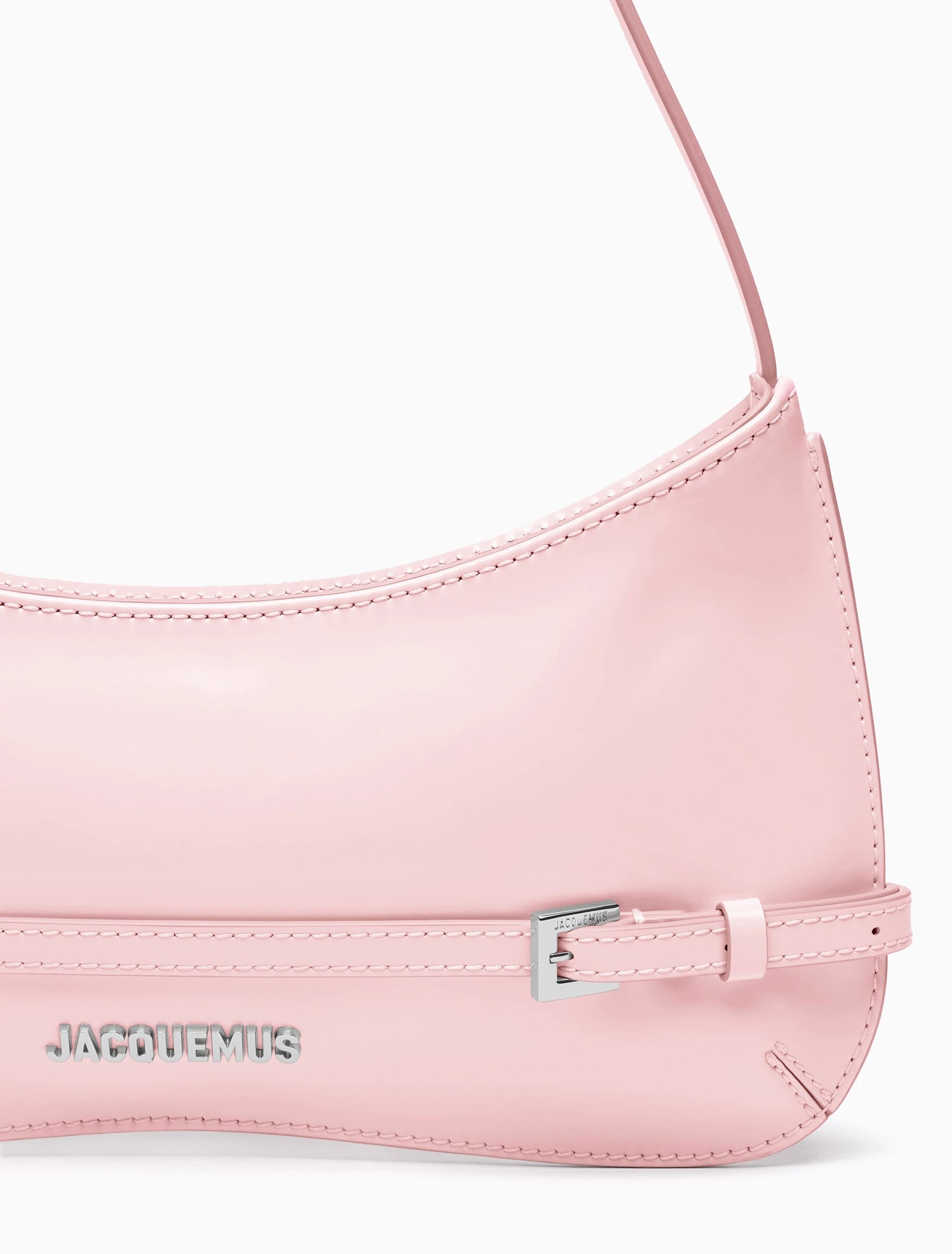 Túi nữ Jacquemus Le Bisou Ceinture Patent Leather Shoulder Bag Pale Pink 1