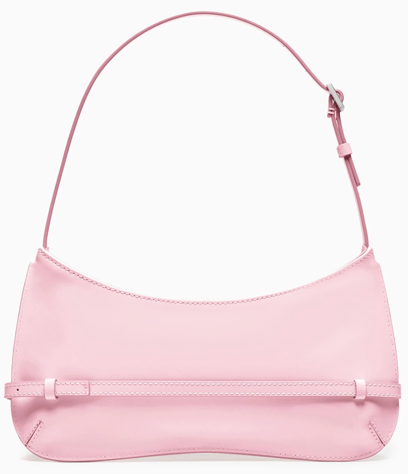 Túi nữ Jacquemus Le Bisou Ceinture Patent Leather Shoulder Bag Pale Pink 4