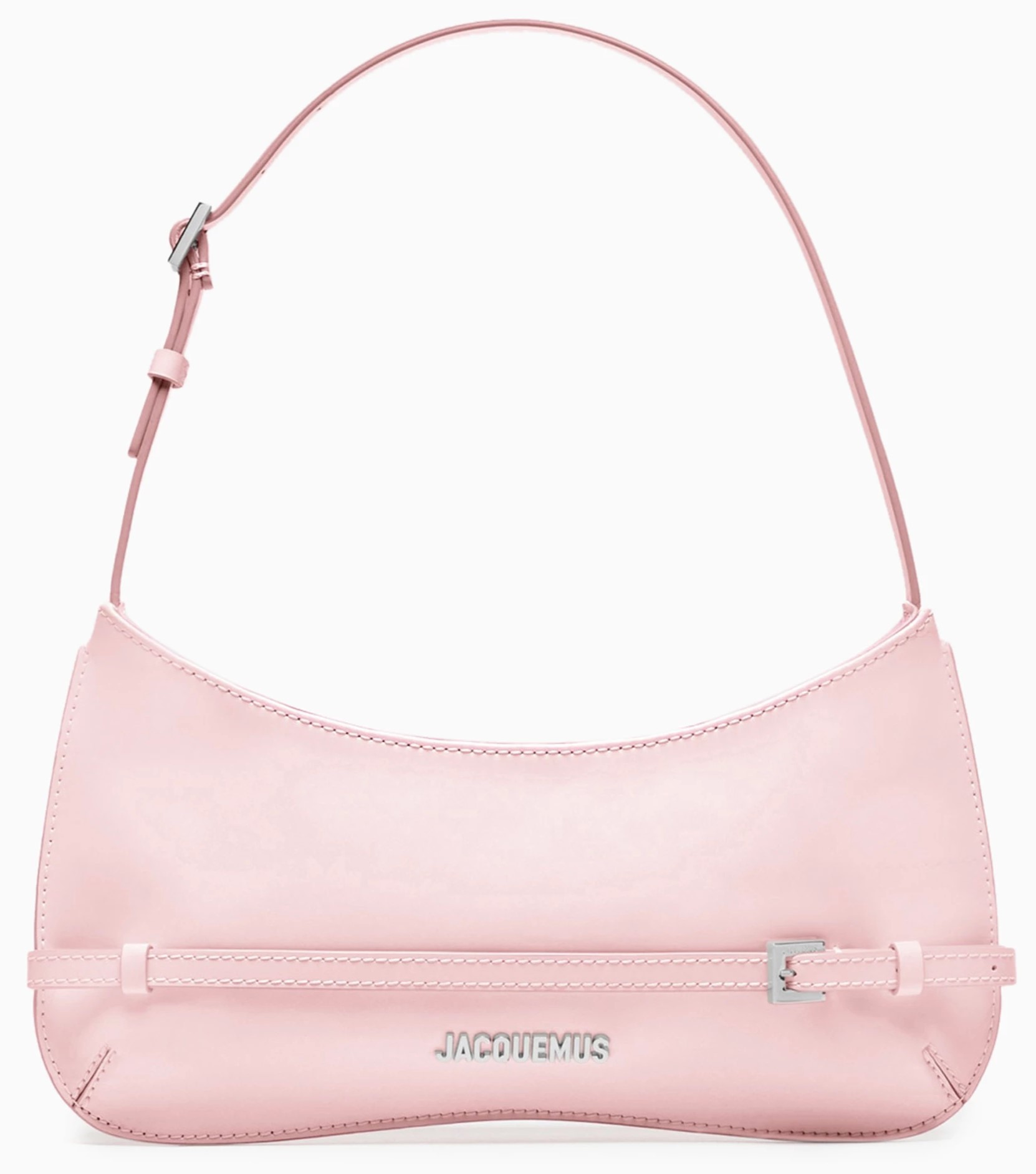 Túi nữ Jacquemus Le Bisou Ceinture Patent Leather Shoulder Bag Pale Pink 5
