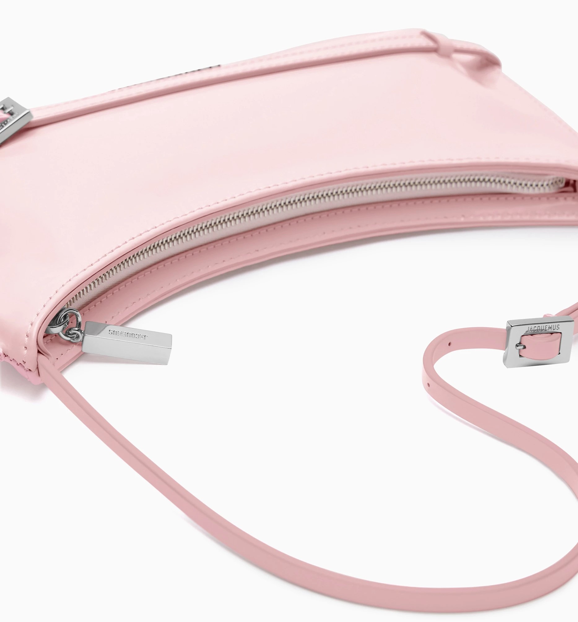 Túi nữ Jacquemus Le Bisou Ceinture Patent Leather Shoulder Bag Pale Pink 11