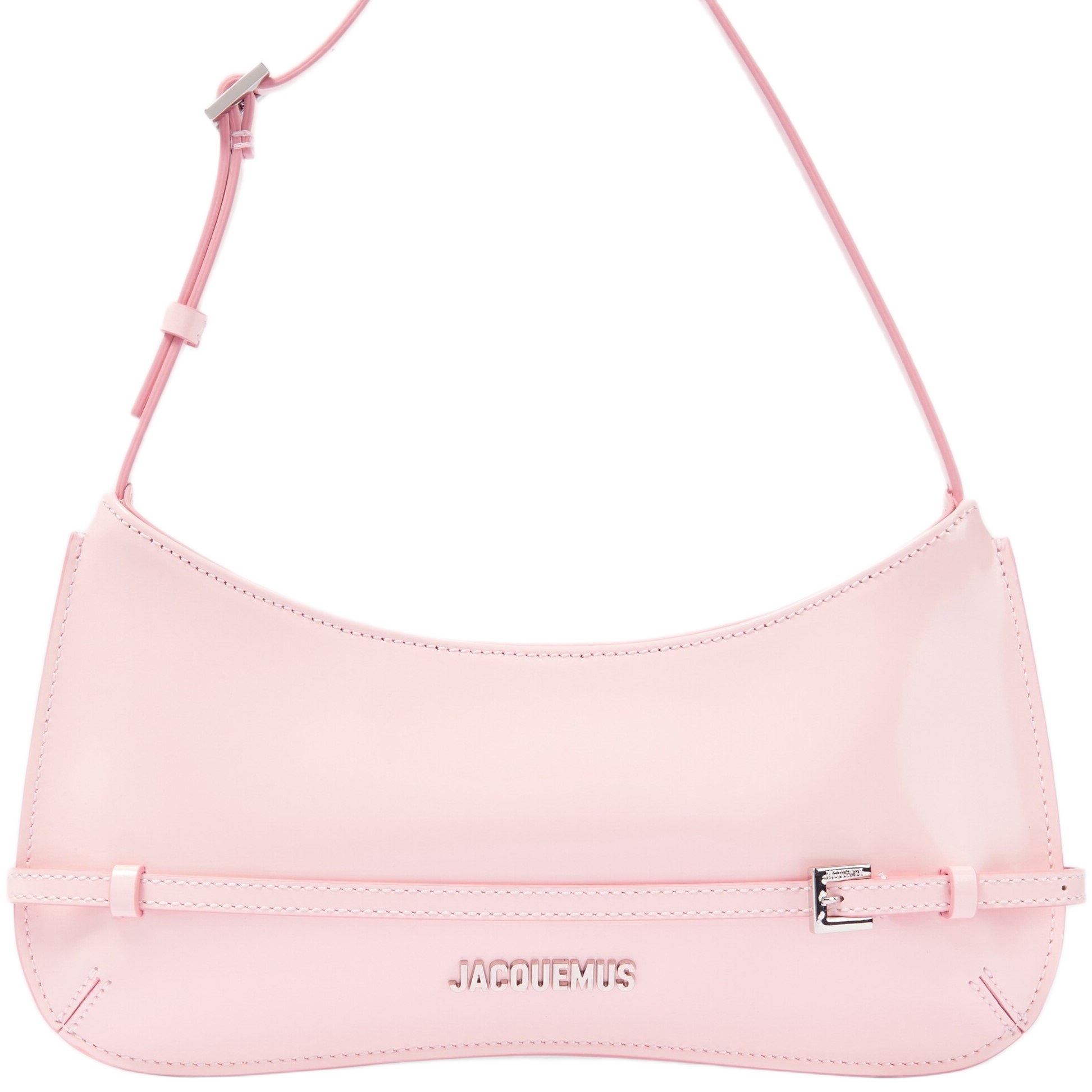 Túi nữ Jacquemus Le Bisou Ceinture Patent Leather Shoulder Bag Pale Pink 12