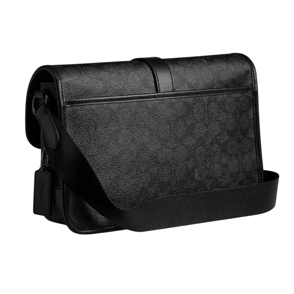 Túi đeo chéo Coach Nam League Messenger Bag In Signature Canvas Charcoal CU202 1