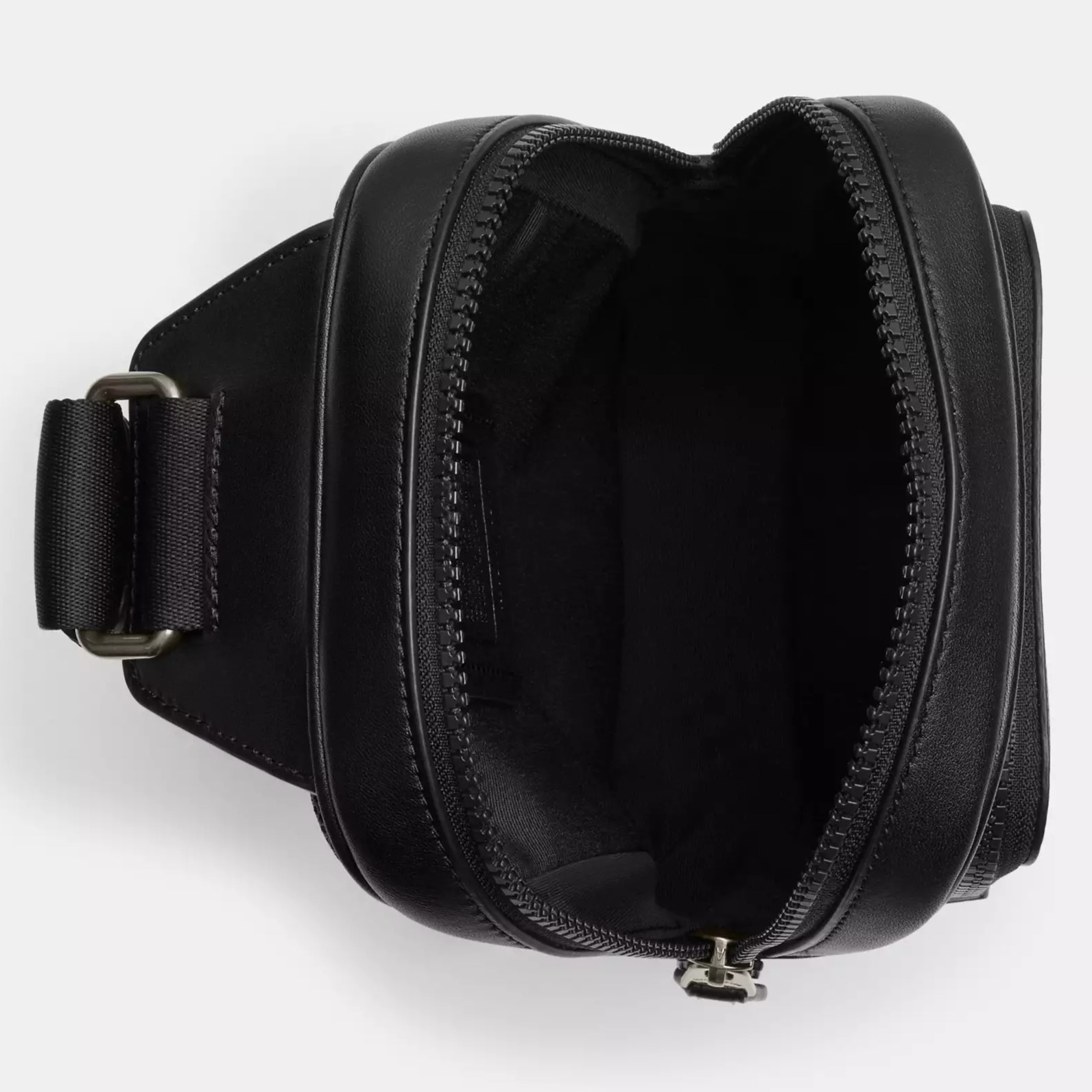 TÚI ĐEO CHÉO COACH NAM TRACK PACK 14 IN SIGNATURE CANVAS CHARCOAL BLACK CL412 2