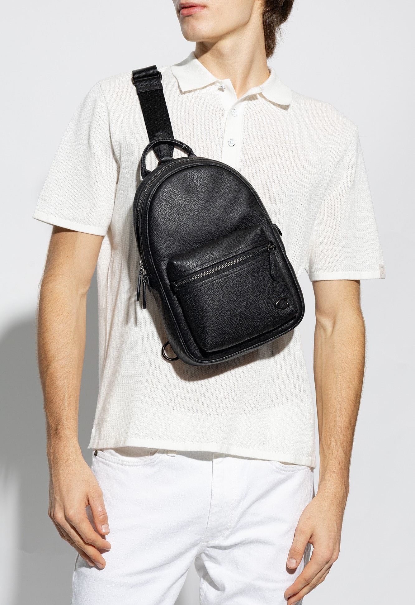 TÚI ĐEO CHÉO COACH NAM CHARTER PACK SOFT POLISHED PEBBLE LEATHER CP162 5