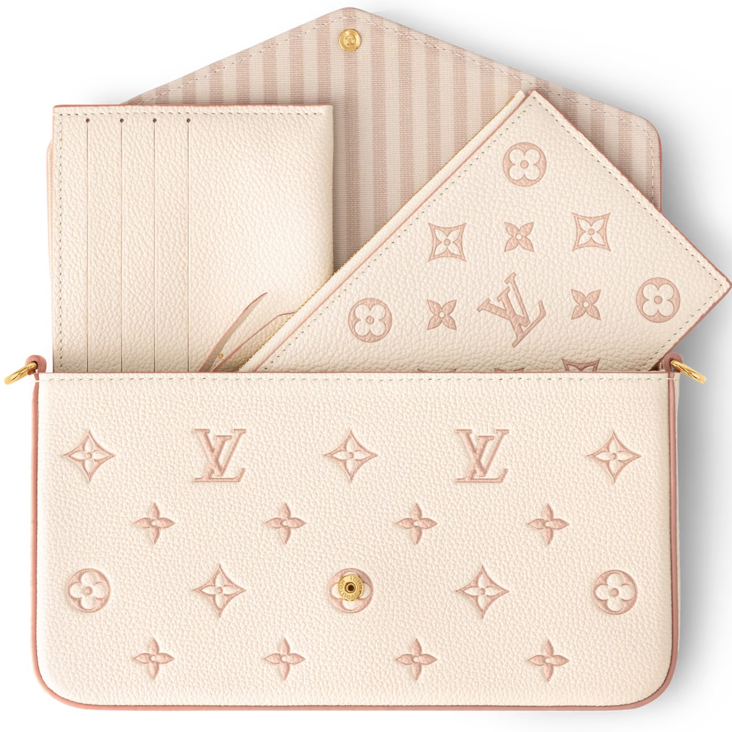 Túi đeo chéo Louis Vuitton Félicie Pochette Bicolor Eden 4