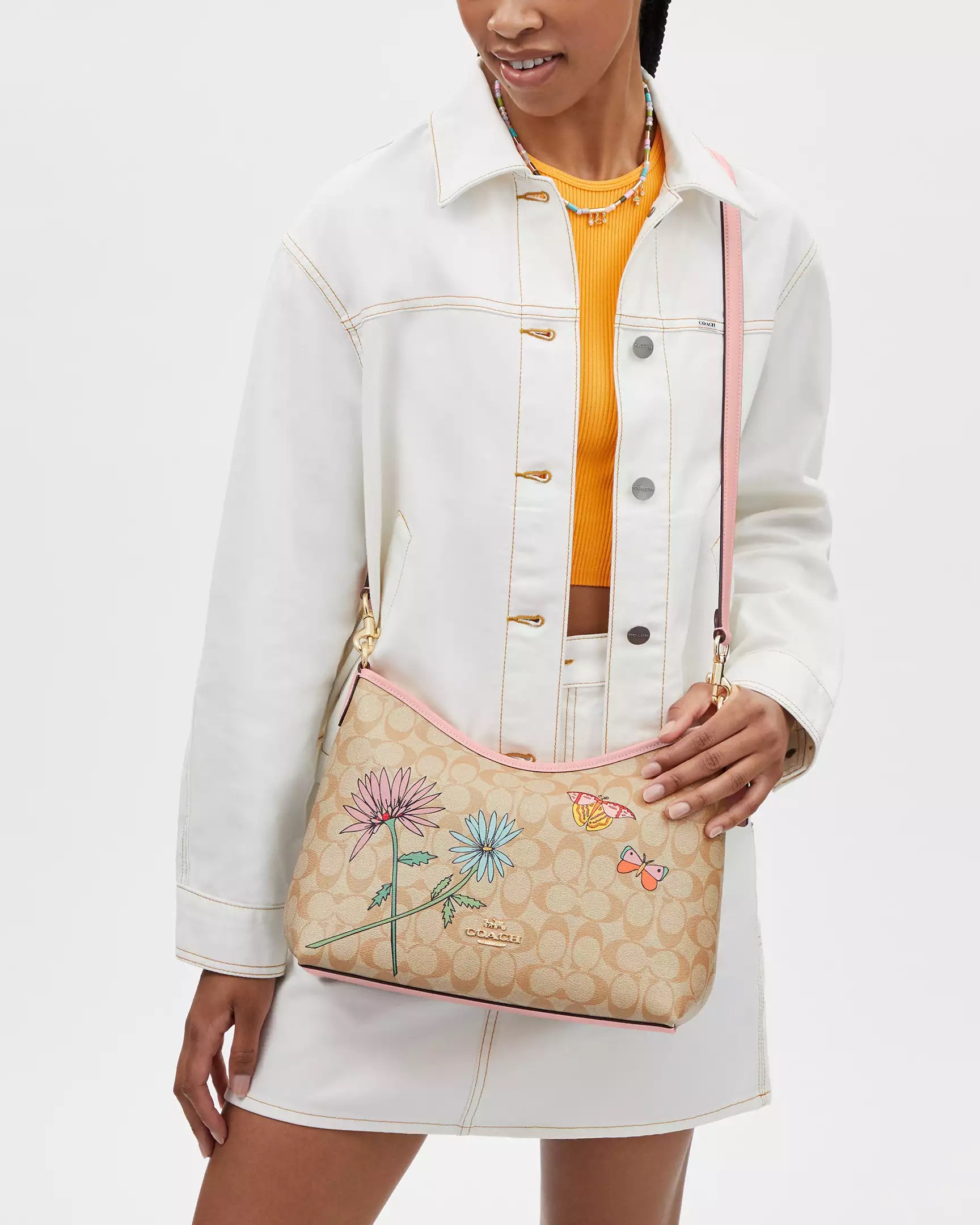 Túi đeo chéo nữ Coach X Observed By Us Laurel Shoulder Bag In Signature Canvas CU393 5