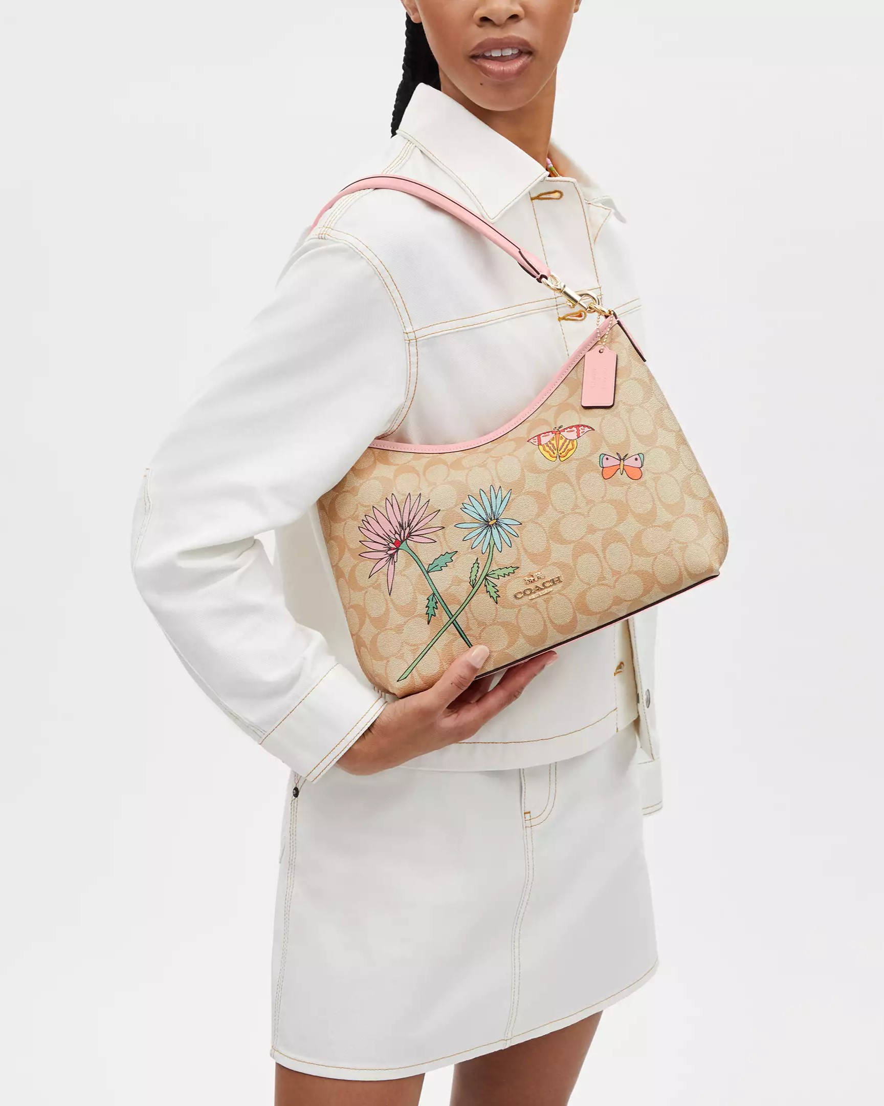 Túi đeo chéo nữ Coach X Observed By Us Laurel Shoulder Bag In Signature Canvas CU393 6