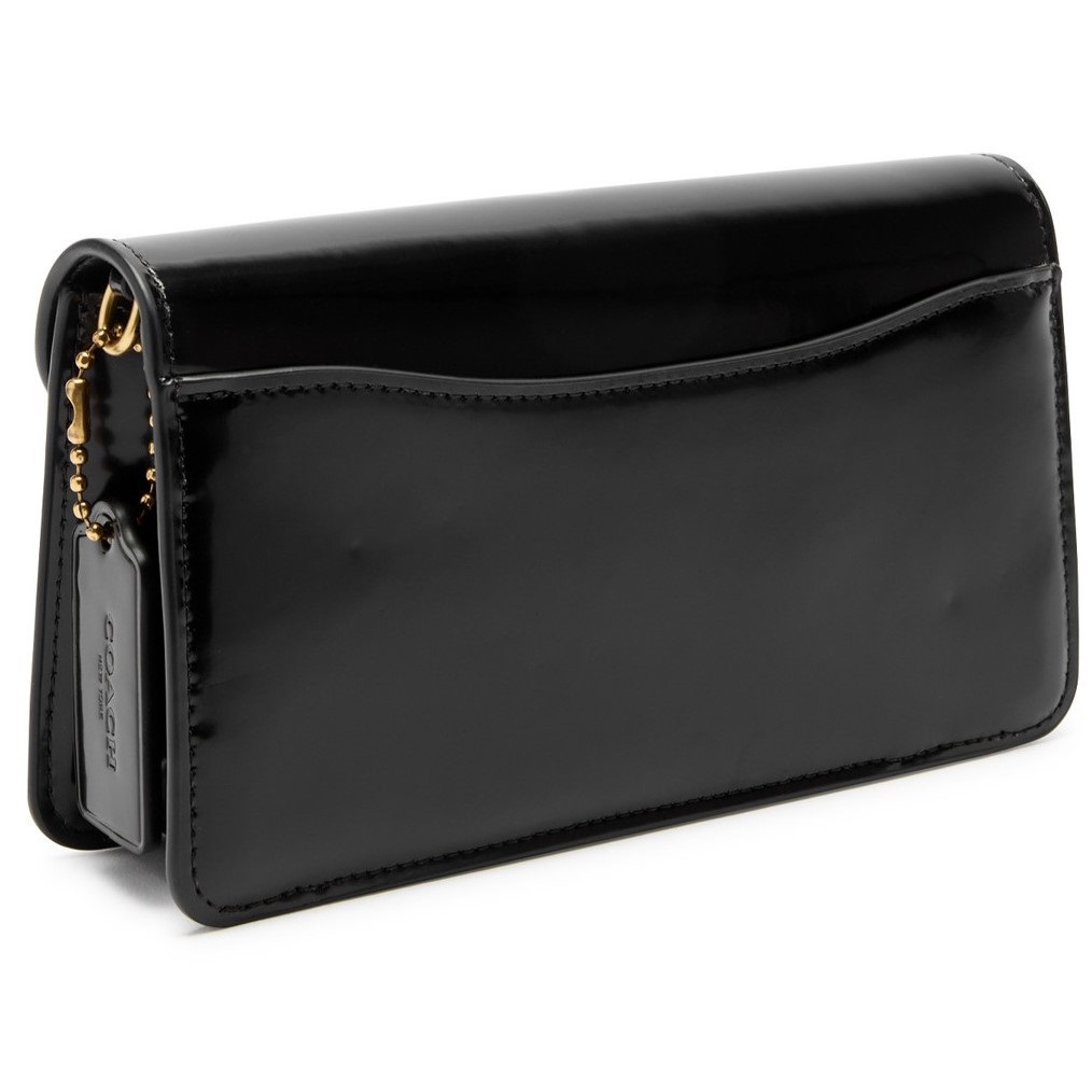Túi đeo chéo Coach Tabby Chain Clutch Spazzolato Leather Black CW554 1