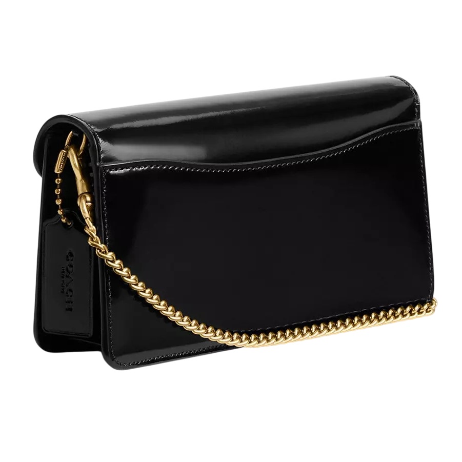 Túi đeo chéo Coach Tabby Chain Clutch Spazzolato Leather Black CW554 6