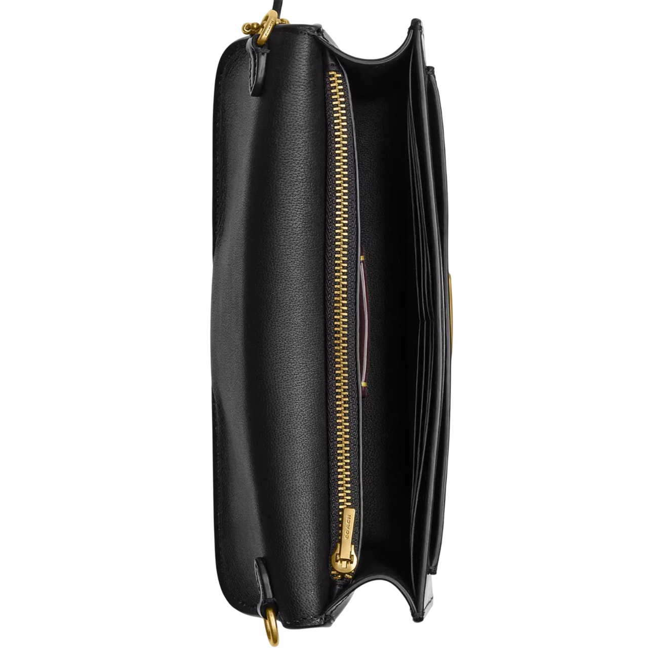 Túi đeo chéo Coach Tabby Chain Clutch Spazzolato Leather Black CW554 10