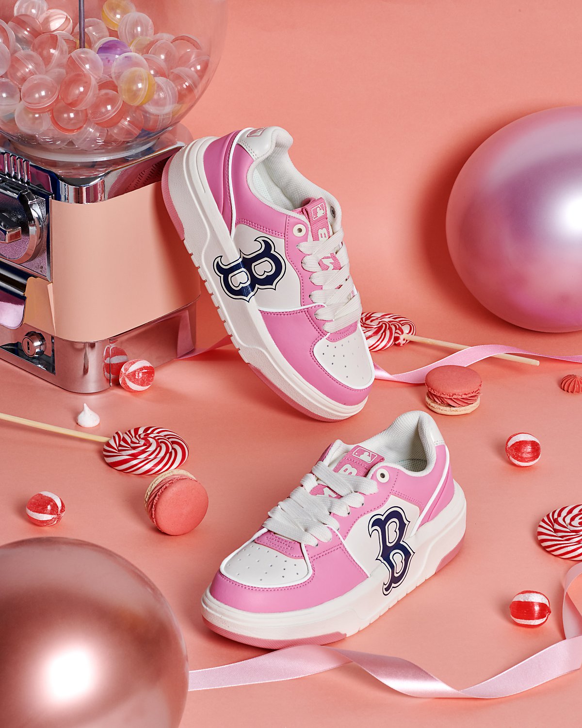 Giày thể thao Sneaker MLB B Chunky Liner Candy Pop Boston Red Sox Pink 3ASXCLB3N-43PKS 11