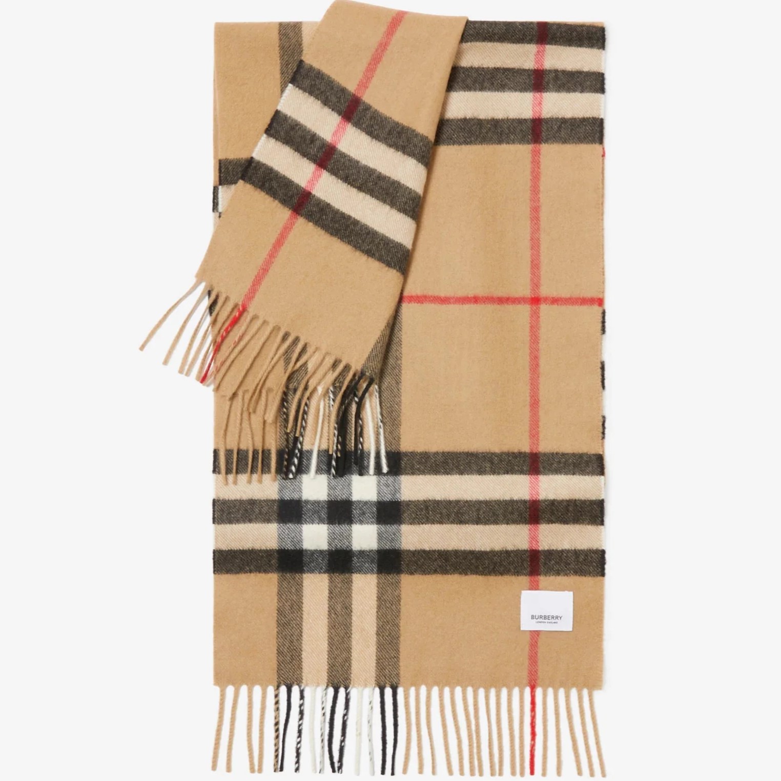 Khăn choàng Burberry Check Cashmere Scarf Arc Beige 3