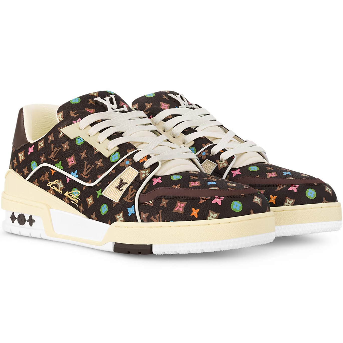 Giày sneakers LV Louis Vuitton Trainer Sneaker Moka 1ACXB0 1