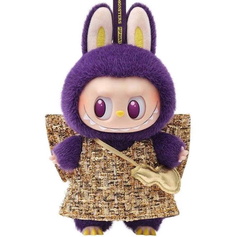 The Monsters tím Labubu Pronounce Wings Of Fortune Vinyl Plush Hanging Card 3