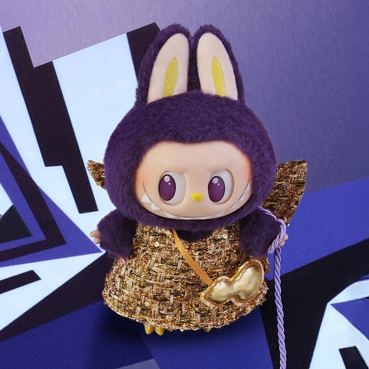 The Monsters tím Labubu Pronounce Wings Of Fortune Vinyl Plush Hanging Card 8