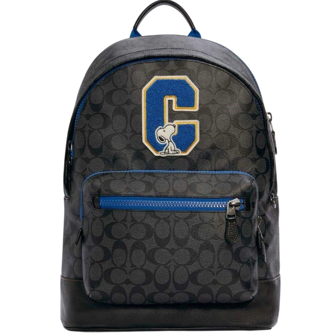 Ba lô Coach x Peanuts West Backpack In Signature Canvas With Snoopy 2