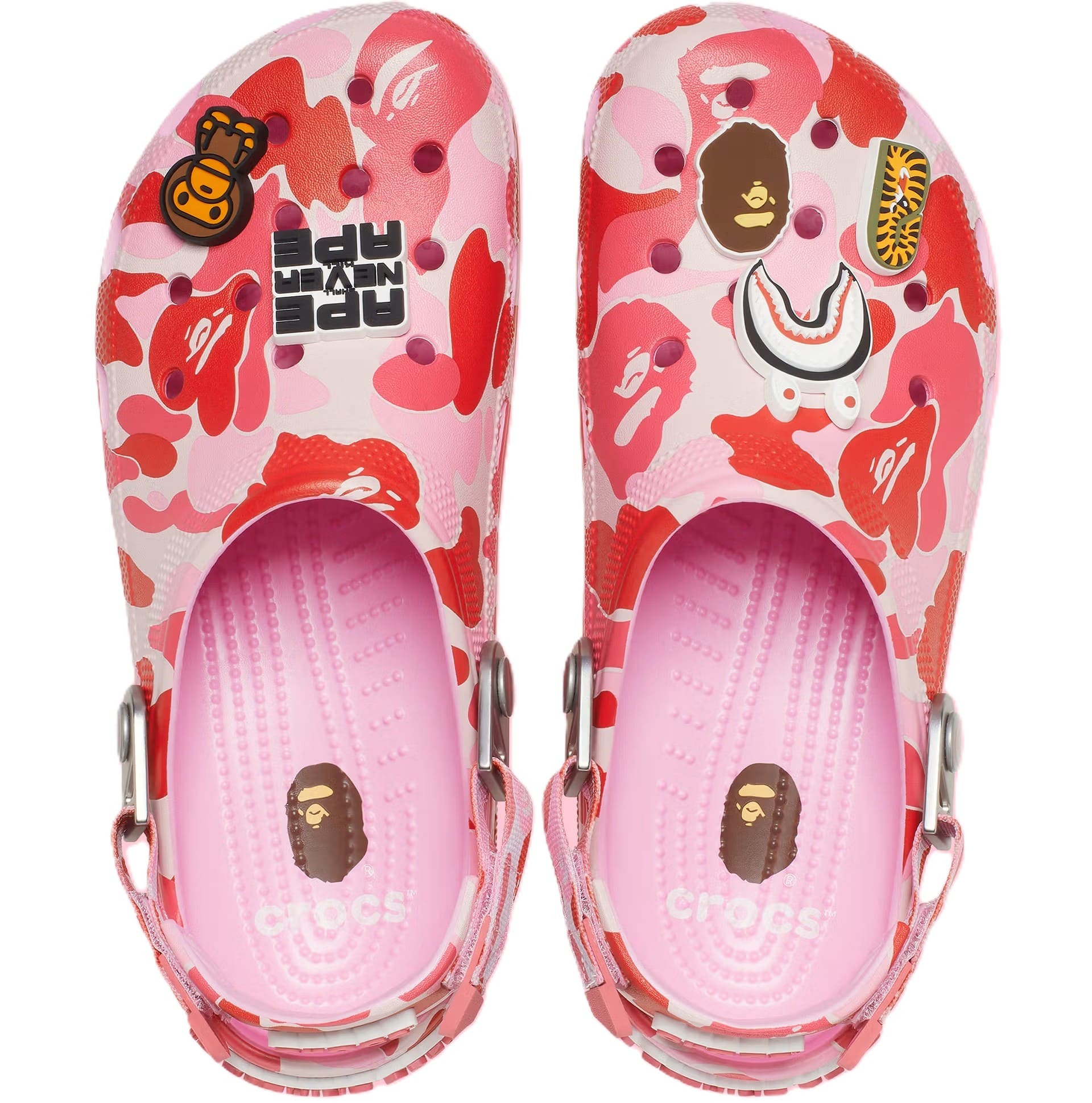 Dép nữ Crocs x Bape Classic Clog Carnation A Bathing Ape ABC Camo Pink 209627-6I2 3