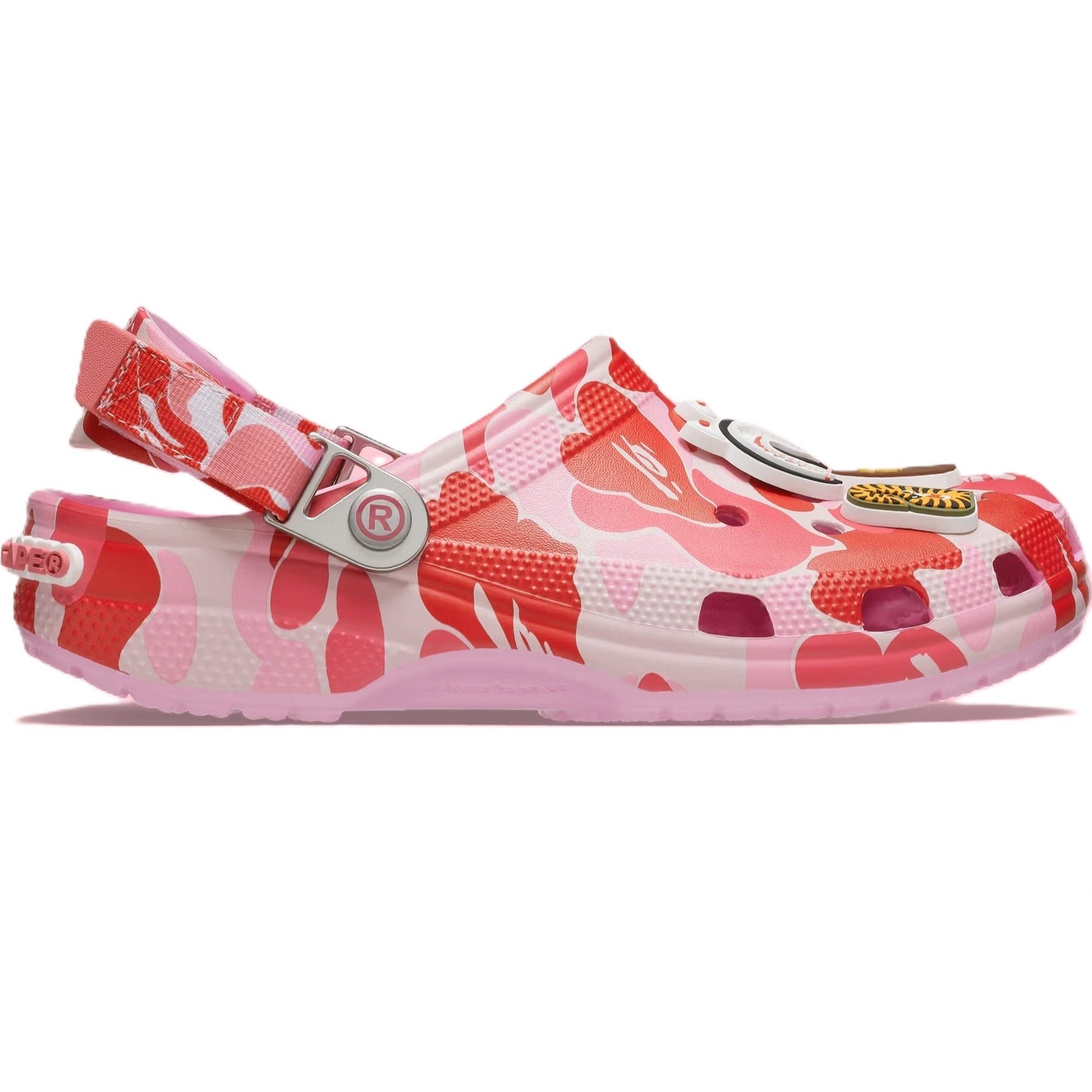 Dép nữ Crocs x Bape Classic Clog Carnation A Bathing Ape ABC Camo Pink 209627-6I2 5