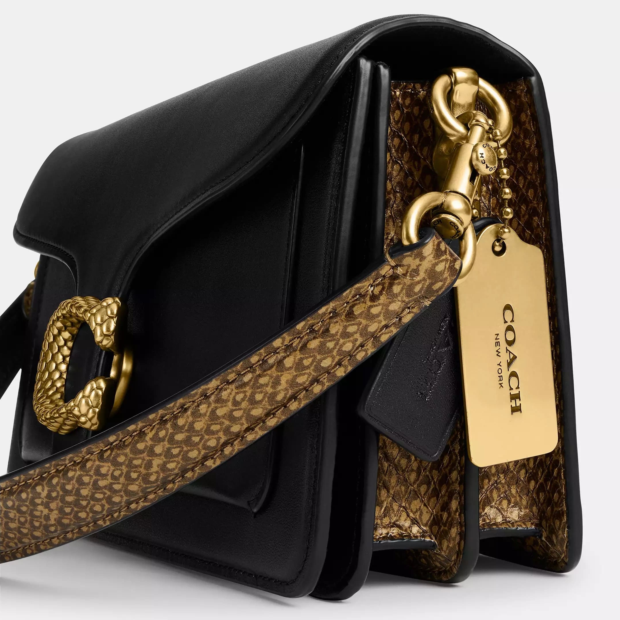 Túi đeo chéo Coach Tabby Shoulder Bag 26 With Snakeskin Detail CZ438 1