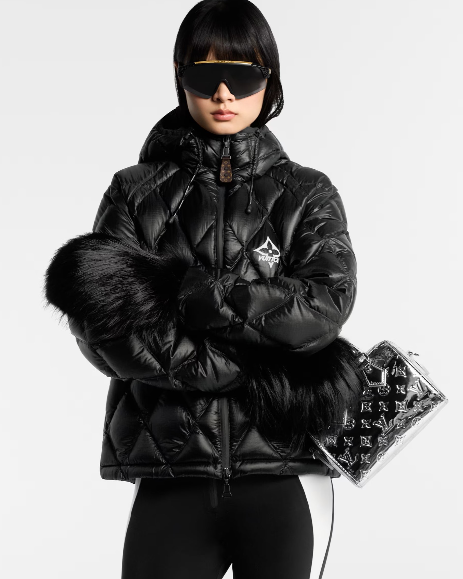 Túi xách LV nữ Ski Speedy Bandoulière 20 Monogram Embossed Coated Canvas Silver M11987 5
