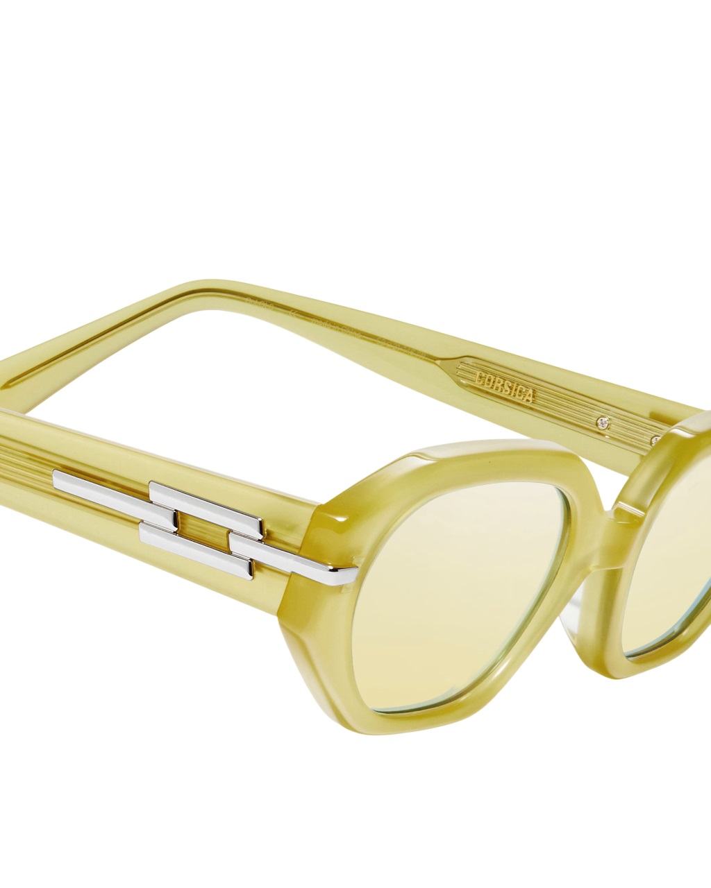 Kính Gentle Monster Corsica OL3 Gold Mirrored Lenses Olive Green Acetate Frame 2