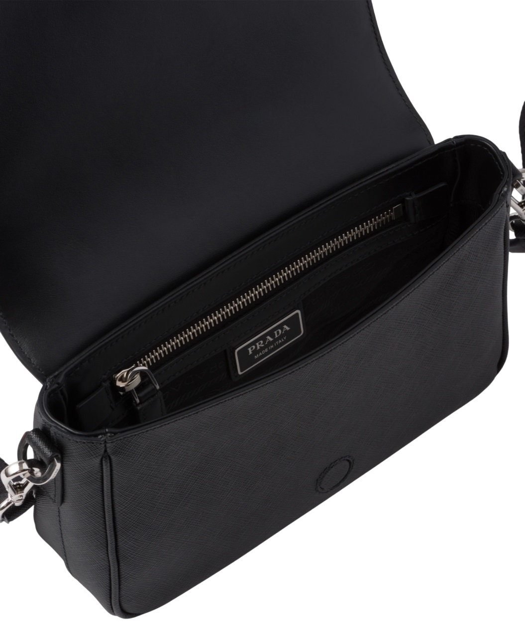 Túi Prada Saffiano Leather Shoulder Bag Black 5