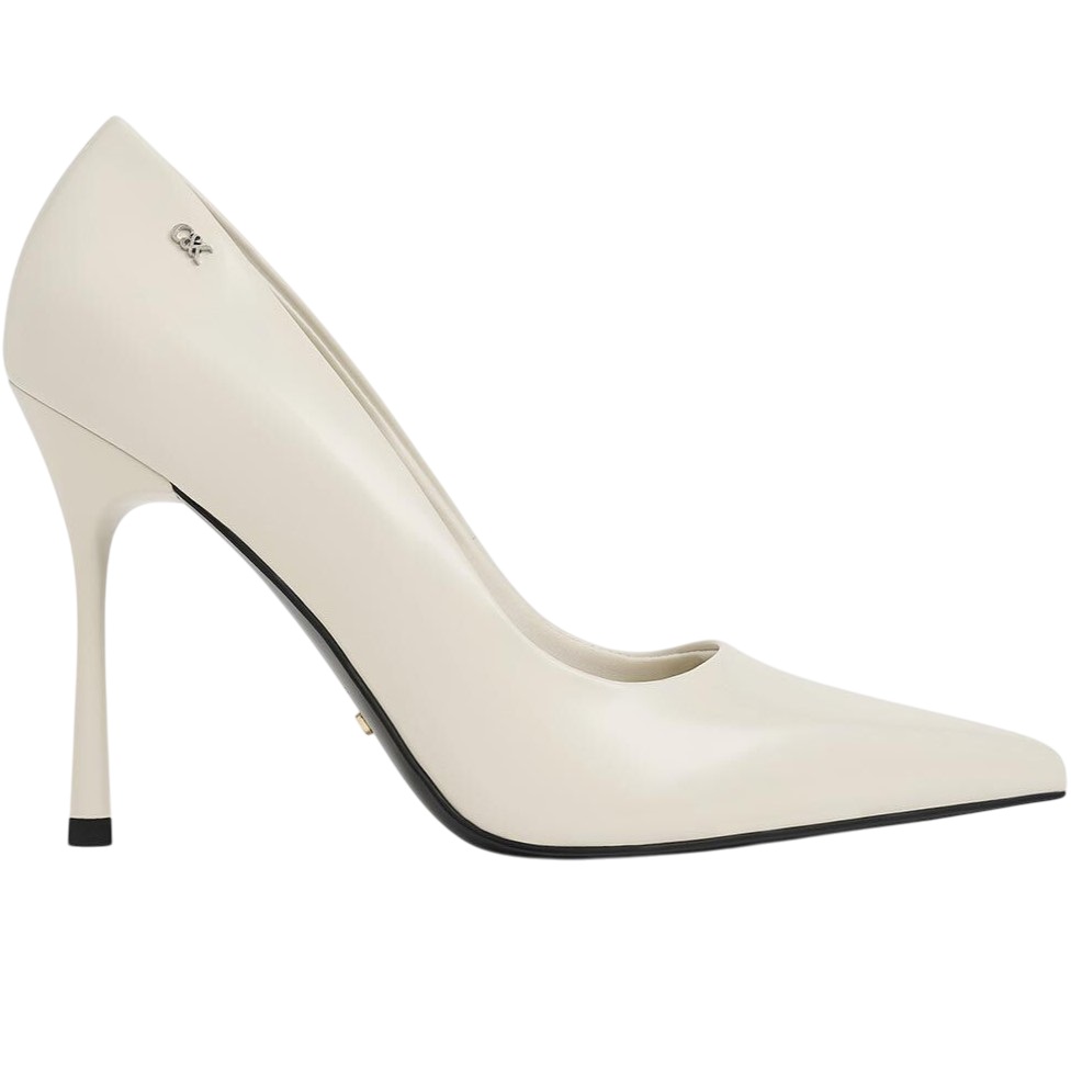 Giày cao gót nữ mũi nhọn Charles Keith Kyra Leather Pointed Toe Pumps Chalk SL1-60280472-1 3