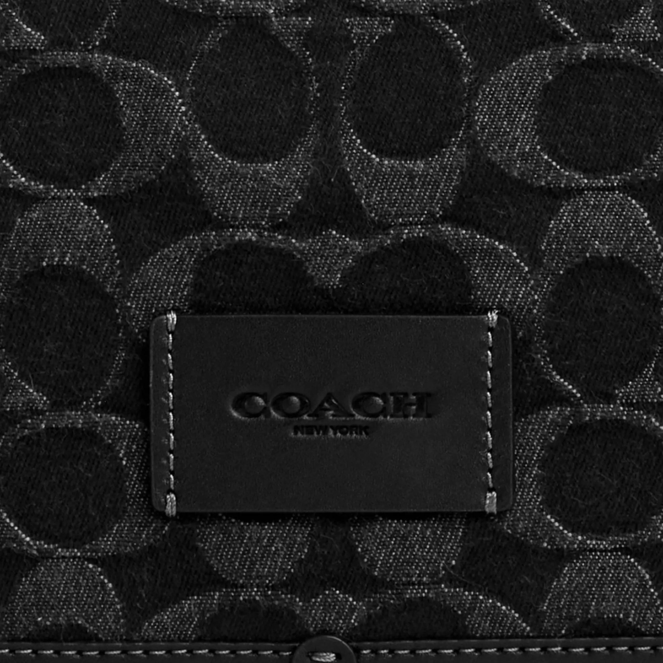 Túi đeo chéo Coach Nam Wyatt Crossbody Bag In Signature Denim Black CAJ35 1