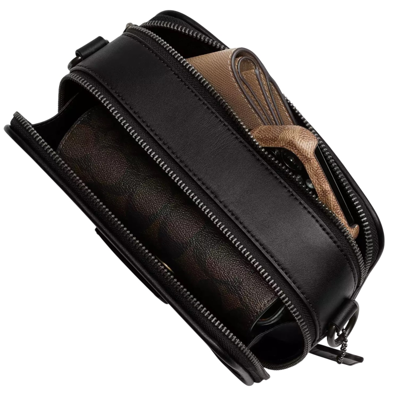 Túi đeo chéo Coach Nam Wyatt Crossbody Bag In Signature Denim Black CAJ35 6