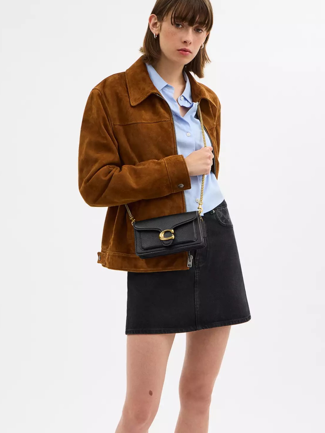 Túi đeo chéo Coach Tabby Chain Crossbody Bag 19 Black CBF14 9