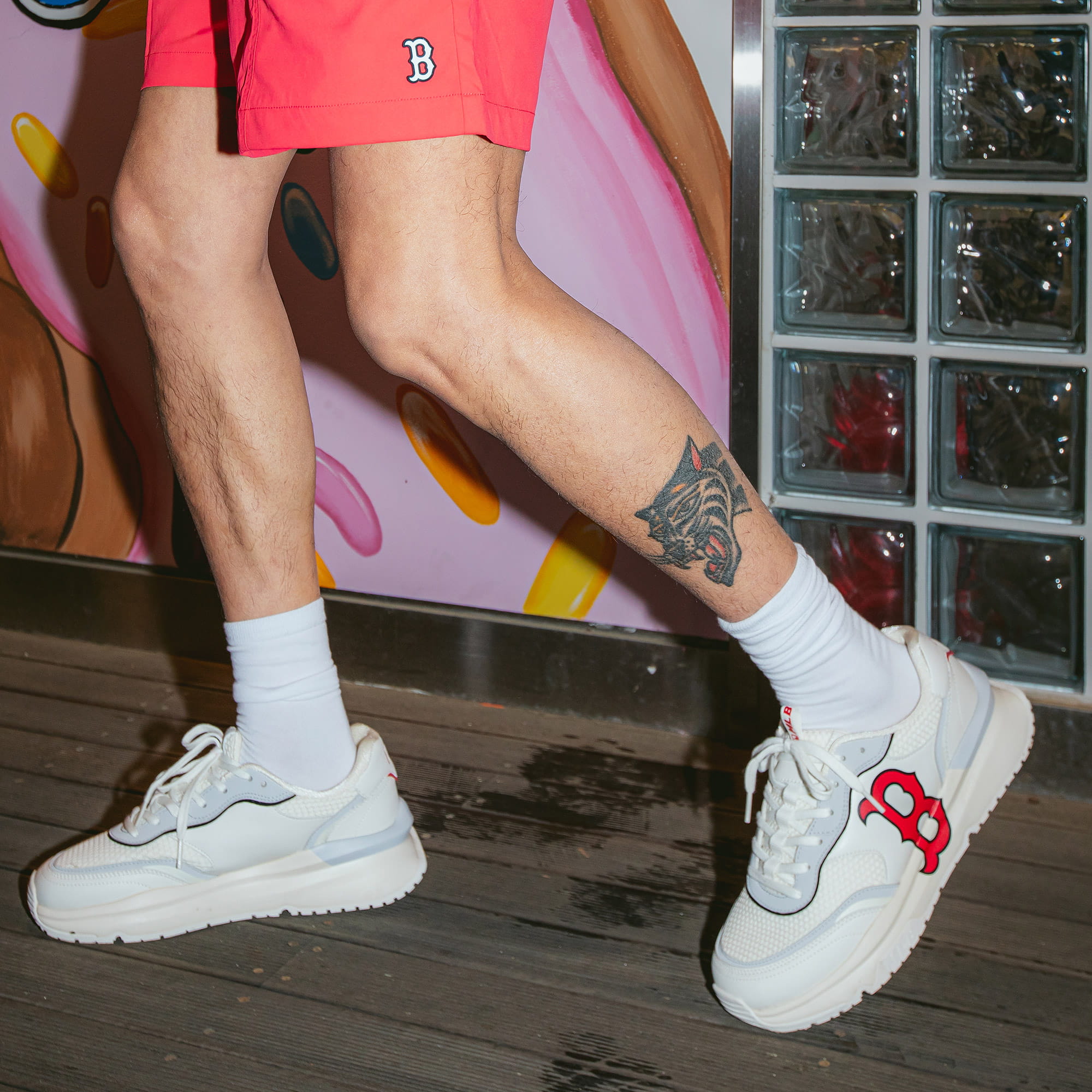 GIÀY THỂ THAO SNEAKER MLB B CHUNKY RUNNER BOSTON RED SOX IVORY CREAM 3ASHRJ13N-43IVS 18